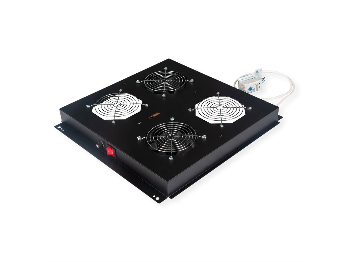 ROLINE Unité de ventilation 2 ventilateurs, thermostat, noir