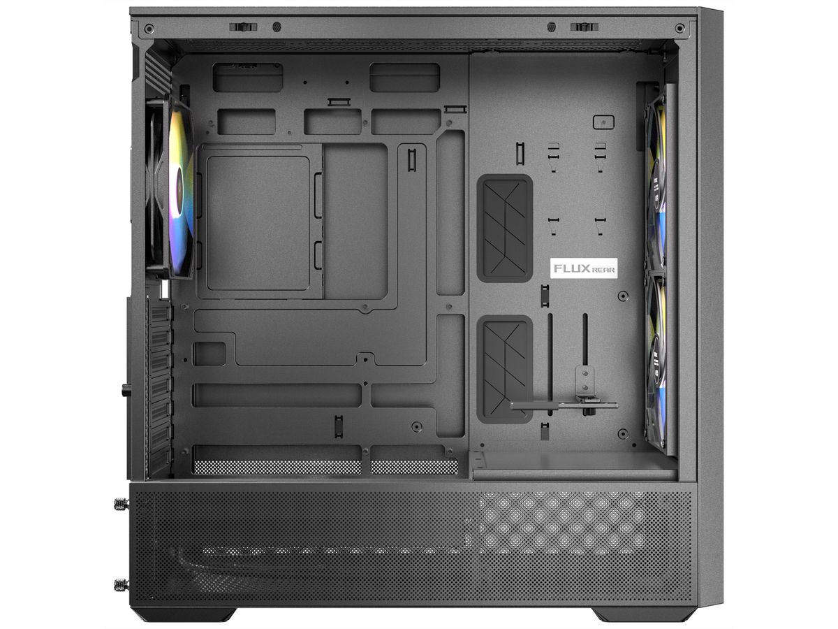 ANTEC FLUX Rear ATX/Micro-ATX/ITX Boîtier PC Midi Tower, noir
