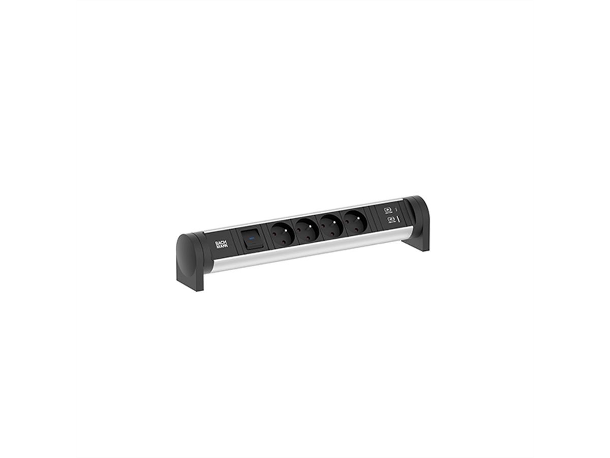 BACHMANN CYCLE Desk 4xUTE 1xinterrupteur 1xUSB A/C 22W 0,2m GST18