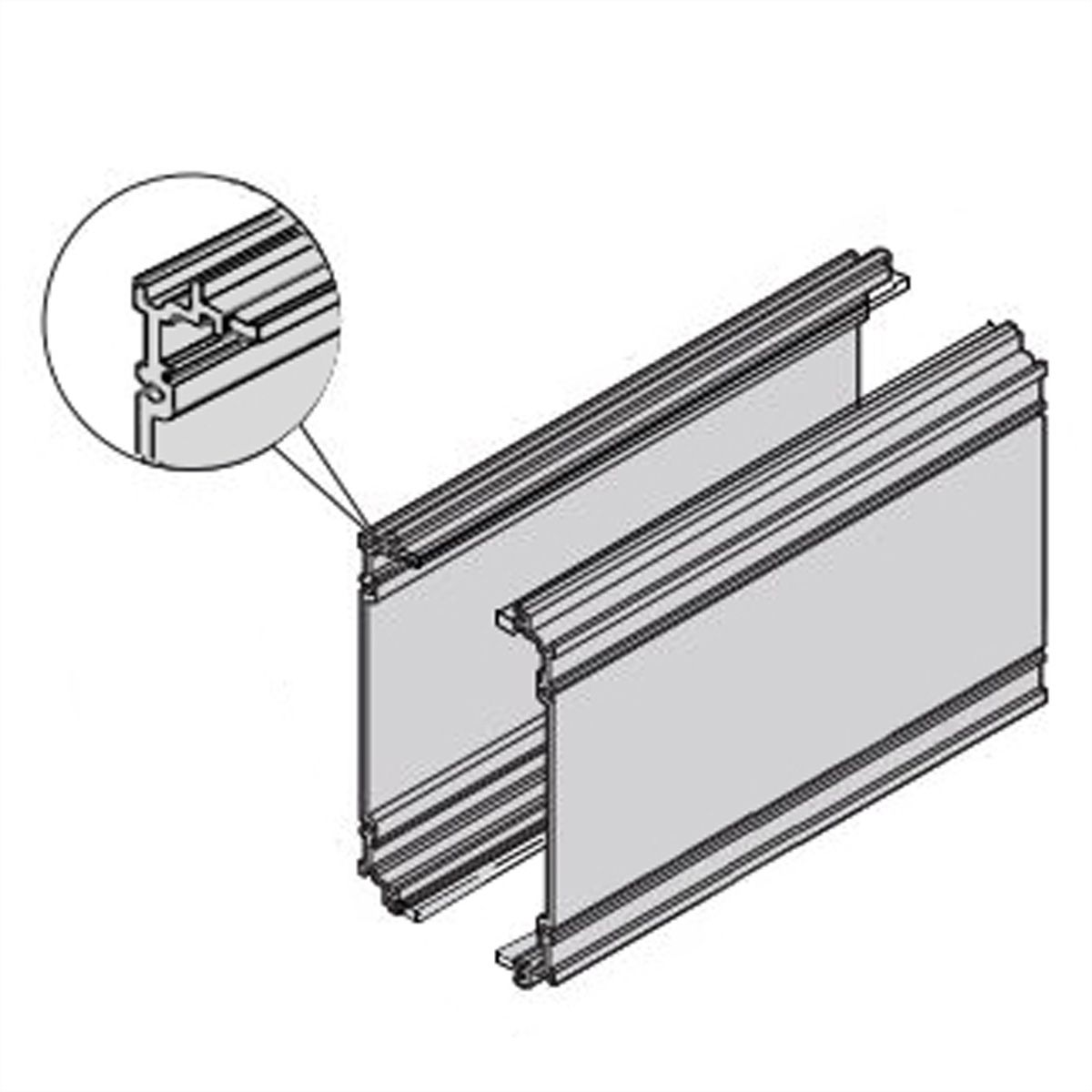 SCHROFF Flanc extrudé pour cassette S 3U 167P