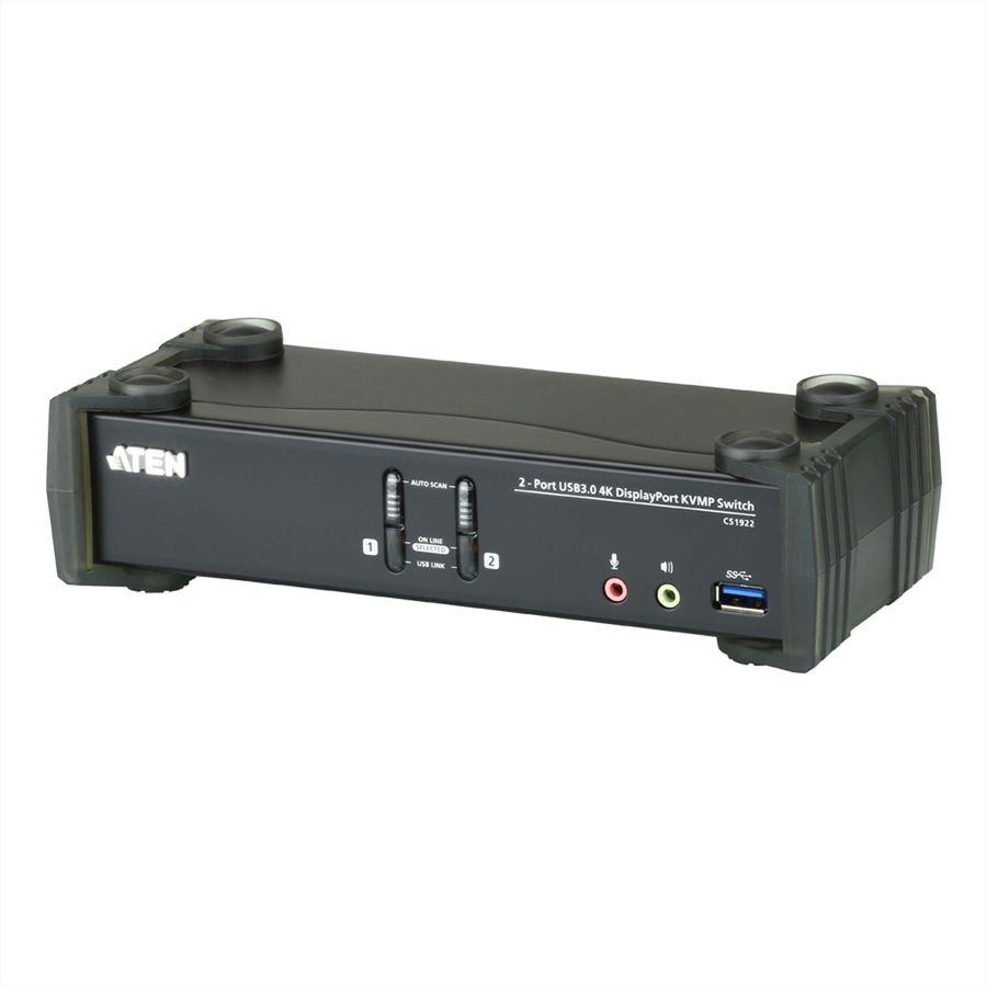 ATEN CS1922 Commutateur KVMP DisplayPort 4K 2 ports USB 3.0