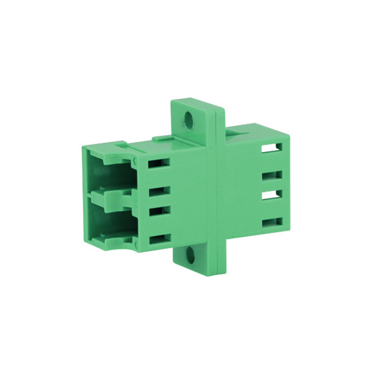 TELEGÄRTNER Coupleur LC/APC Duplex, Singlemode, Manchon en céramique, boîtier en plastique, vert, Z77