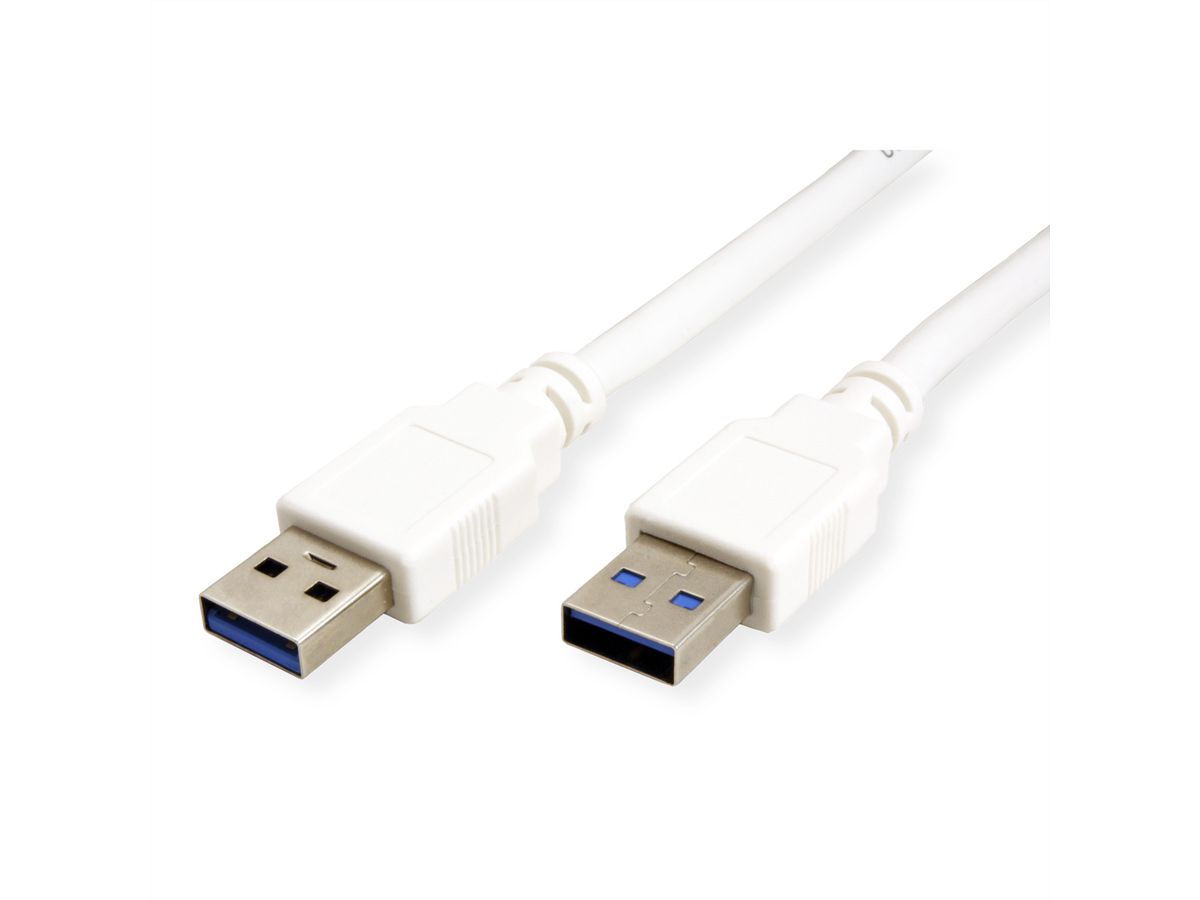 VALUE Câble USB 3.2 Gen 1 Type A-A, blanc, 3 m