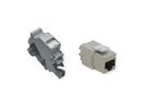 ROLINE Adaptateur de rail DIN pour module Keystone, avec Keyston Cat.6A, blindé, 45°