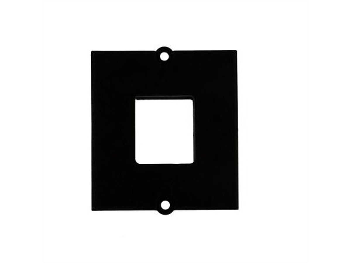 BACHMANN Module Cadre 1 Keystone avec fixation métallique, noir