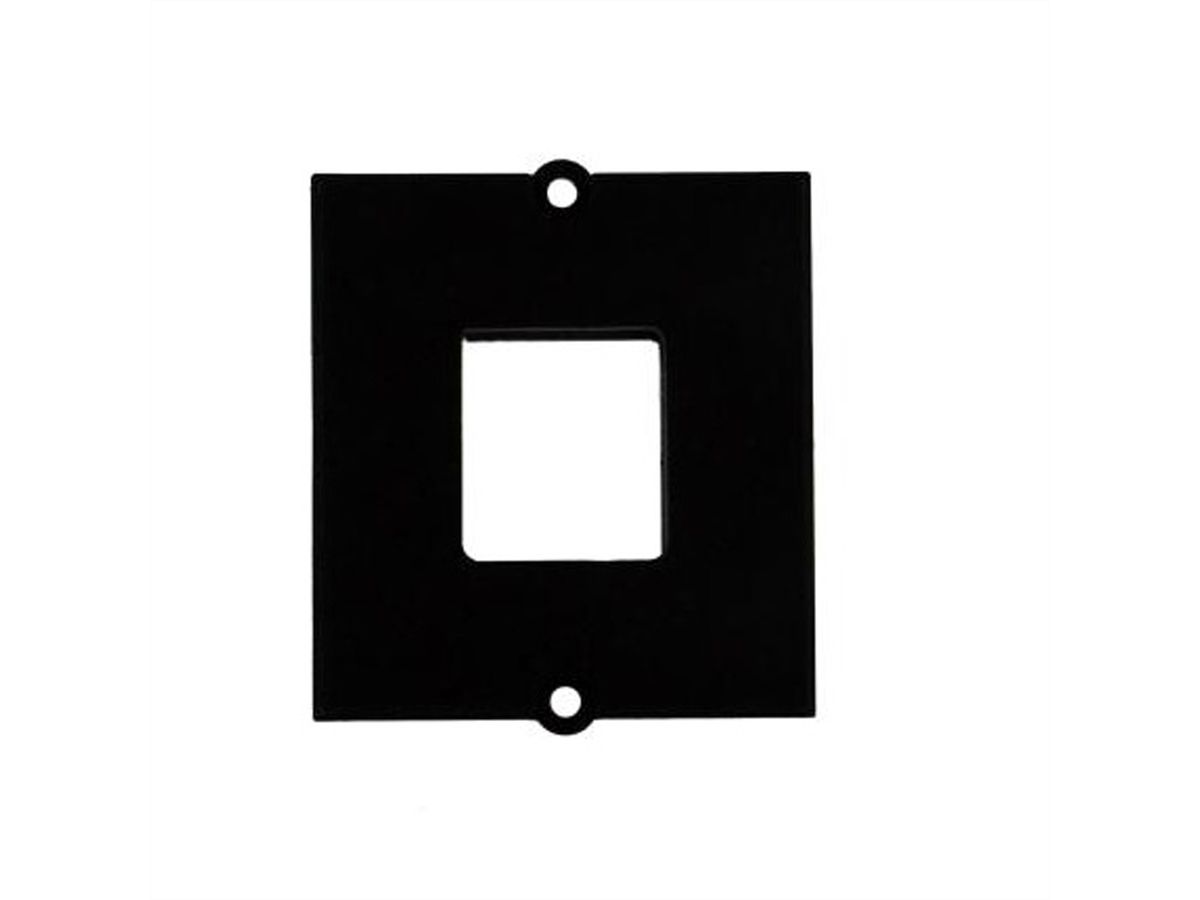BACHMANN Module Cadre 1 Keystone avec fixation métallique, noir