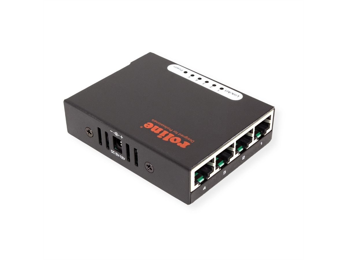 ROLINE Fast Ethernet Switch, Pocket, 5 Ports