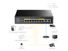CUDY GS1010PE Switch 8 ports Gigabit PoE+, 2 ports Gigabit Uplink 120W