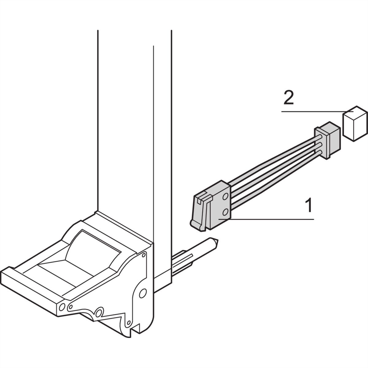 SCHROFF Plug-In Unit Microswitch pour IEL, IET Poignée avec câble et fiche
