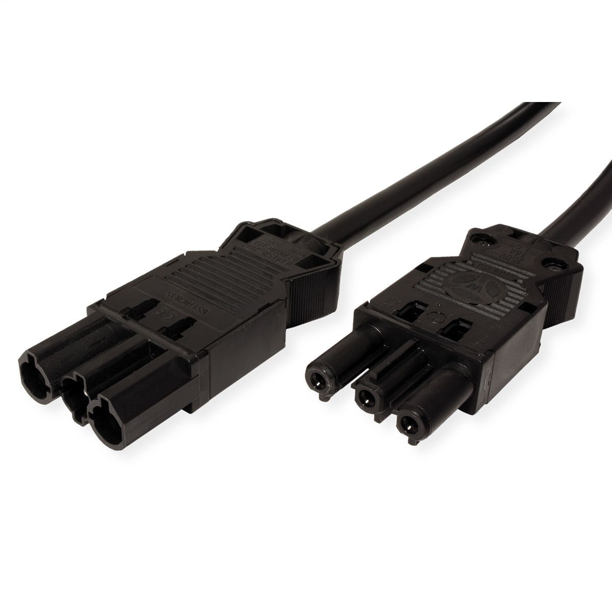 BACHMANN Câble prolongateur GST18-3 Mâle / coupleur, noir, 1 m