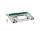 TELEGÄRTNER BASIS V Panneau fibre optique avec coupleurs & Pigtails , 24x LC Quad, turquoise, OM3