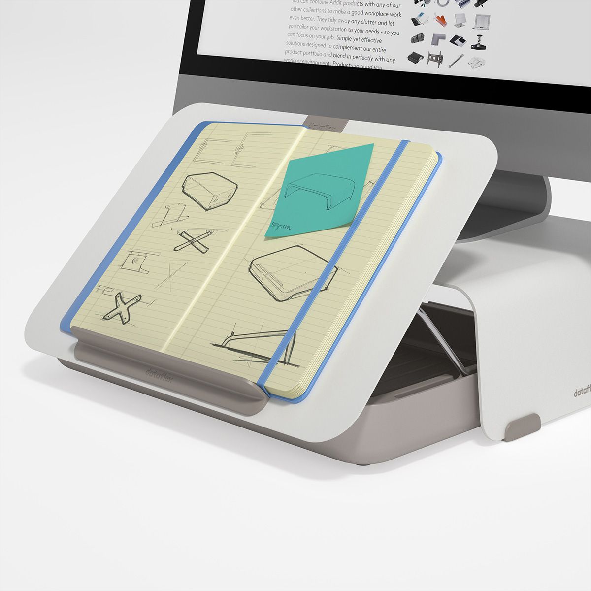 DATAFLEX Addit Bento Rehausseur d'écran, blanc