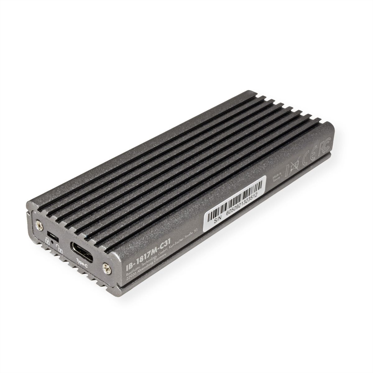 RaidSonic IB-1817M-C31 Boîtier USB C pour M.2 NVMe SSD