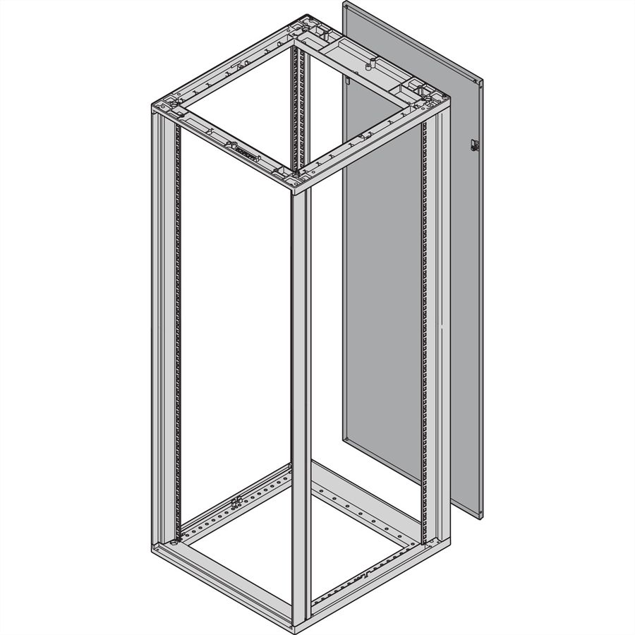 Panneau arrière Novastar SCHROFF, hauteur totale, RAL 7021, 6 U 553W