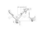 ROLINE Support double LCD à gaz, 5 axes de rotation, , max. 15 kg, jusqu'à 35 pouces