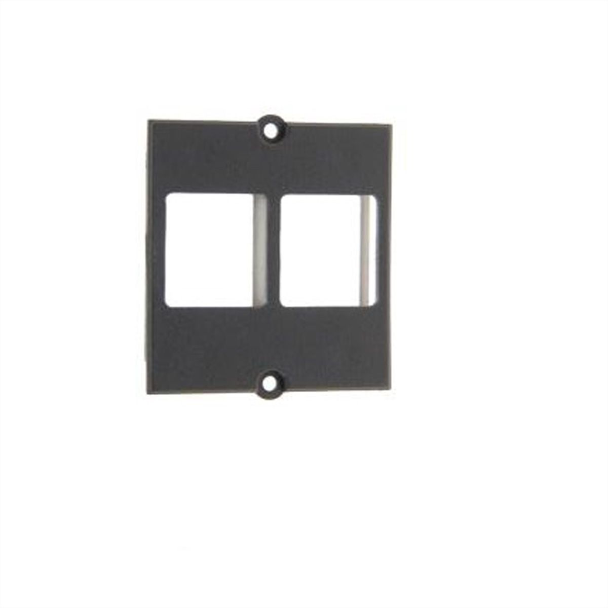 BACHMANN Module Cadre pour 2 Keystones avec fixation métallique, noir