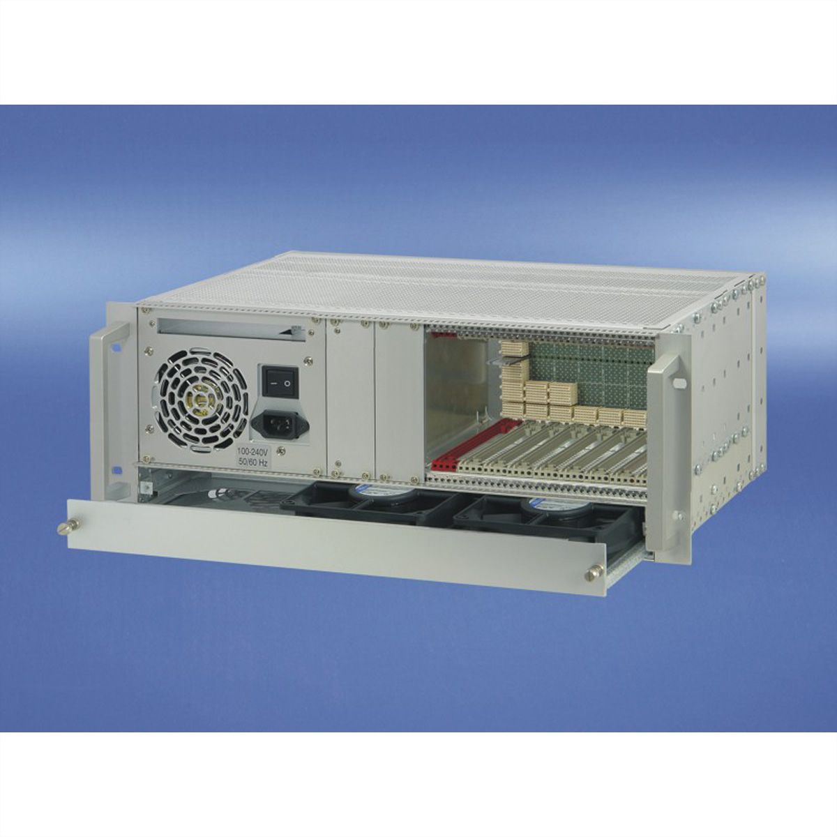 SCHROFF CPCI Serial System avec PSU ATX, 4 U, 9 slots, sans rear I/O