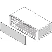SCHROFF PropacPRO Face avant, pleine largeur, non blindée, 3 U, 63 CV, 2 mm, alu, anodisé, bords non traités