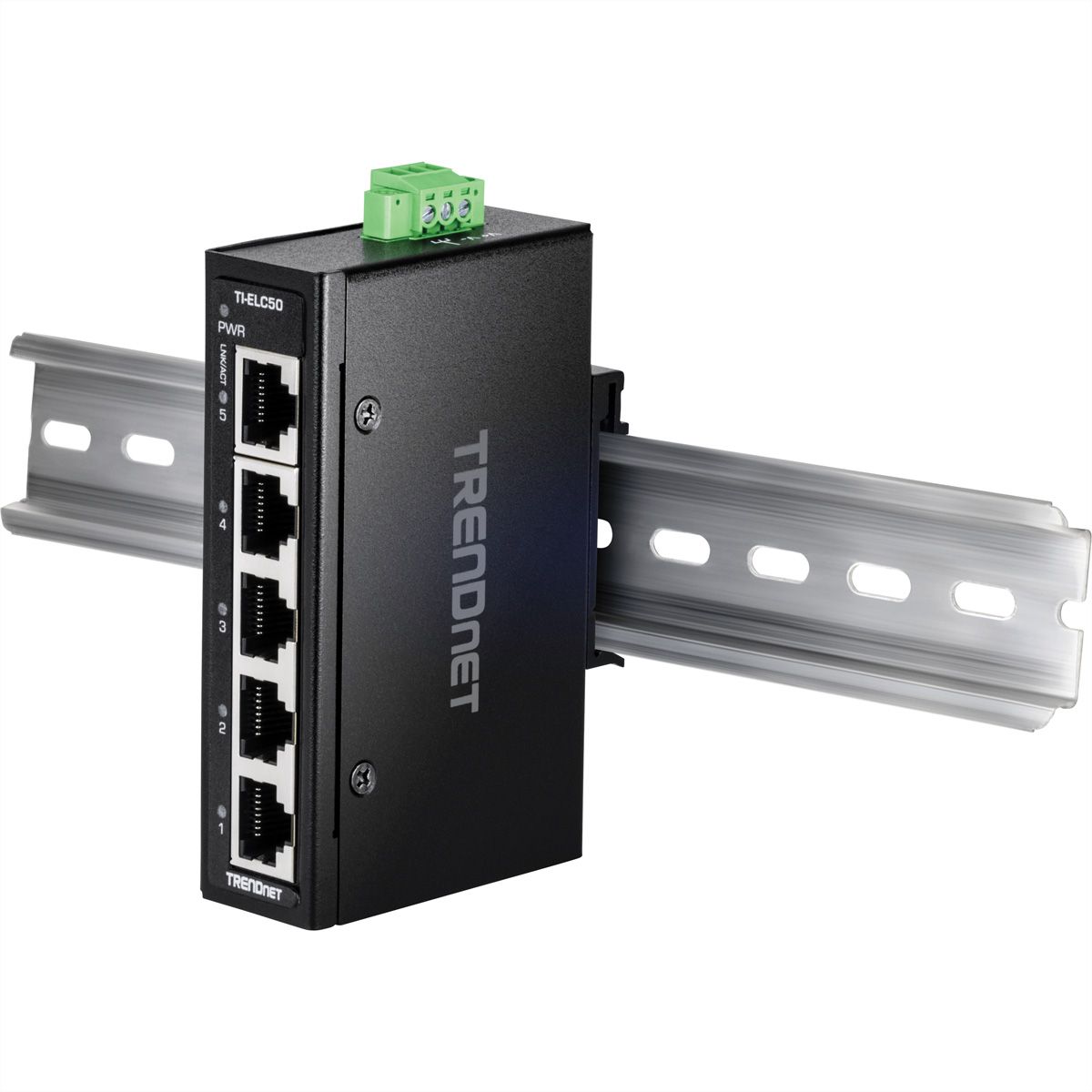 TRENDnet TI-ELC50 Mini switch industriel rail DIN, Fast Ethernet à 5 ports
