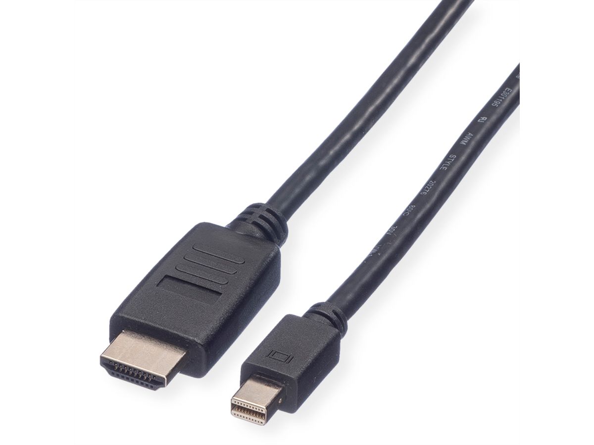 VALUE Mini DisplayPort Câble, Mini DP - HDTV, M/M, noir, 3 m