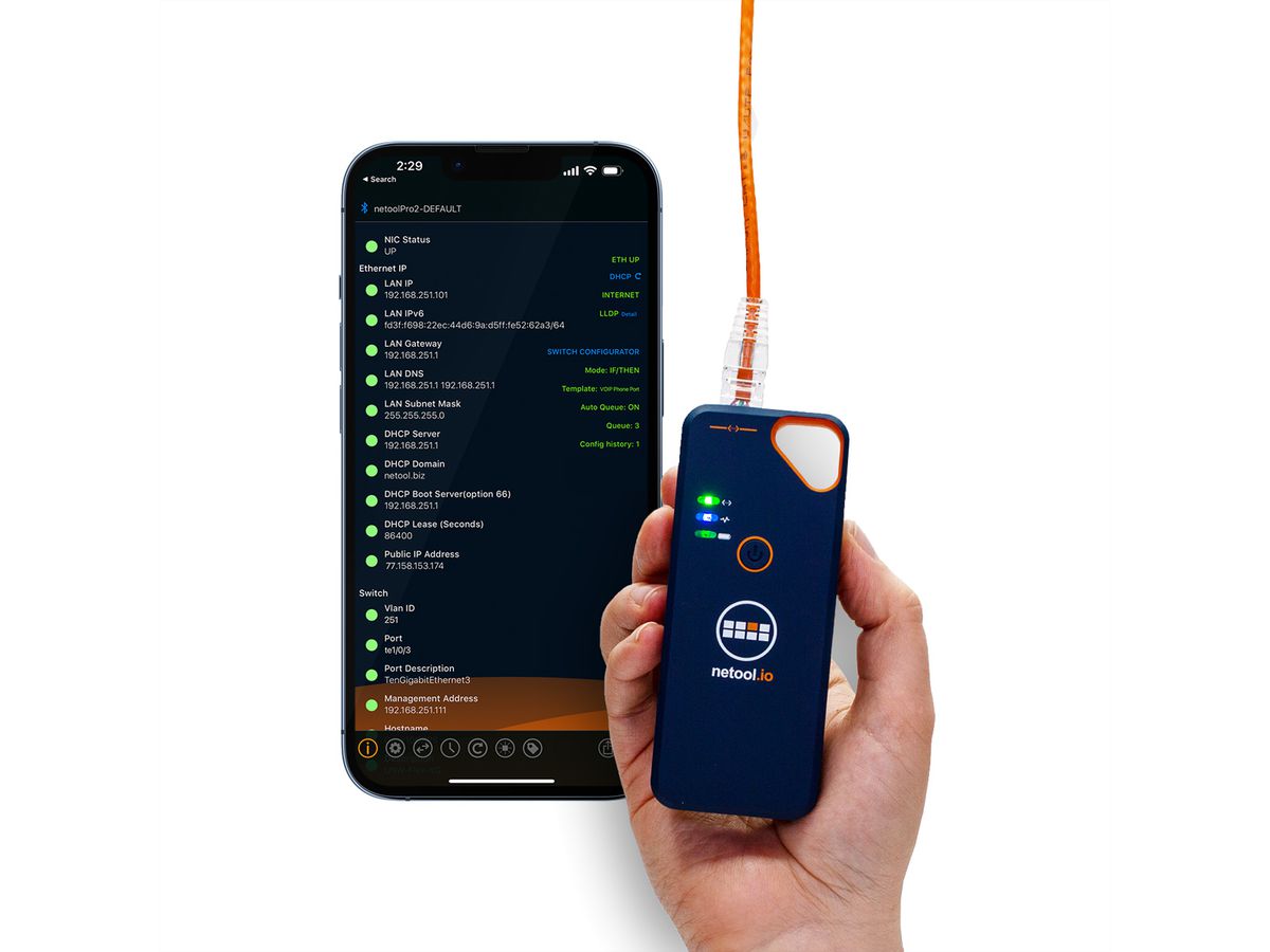 NetPeppers netool.io Pro2, Testeur de réseau intelligent