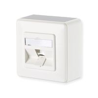 METZ CONNECT Modul boîtier de raccordement montage en saillie, 1 port non équipé blanc pur