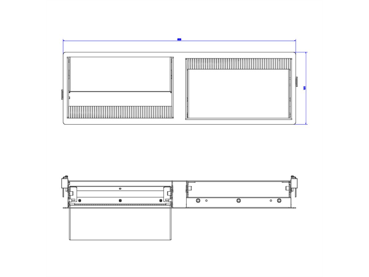 BACHMANN CONI DUO Cadre de montage 2x  small, blanc RAL9010