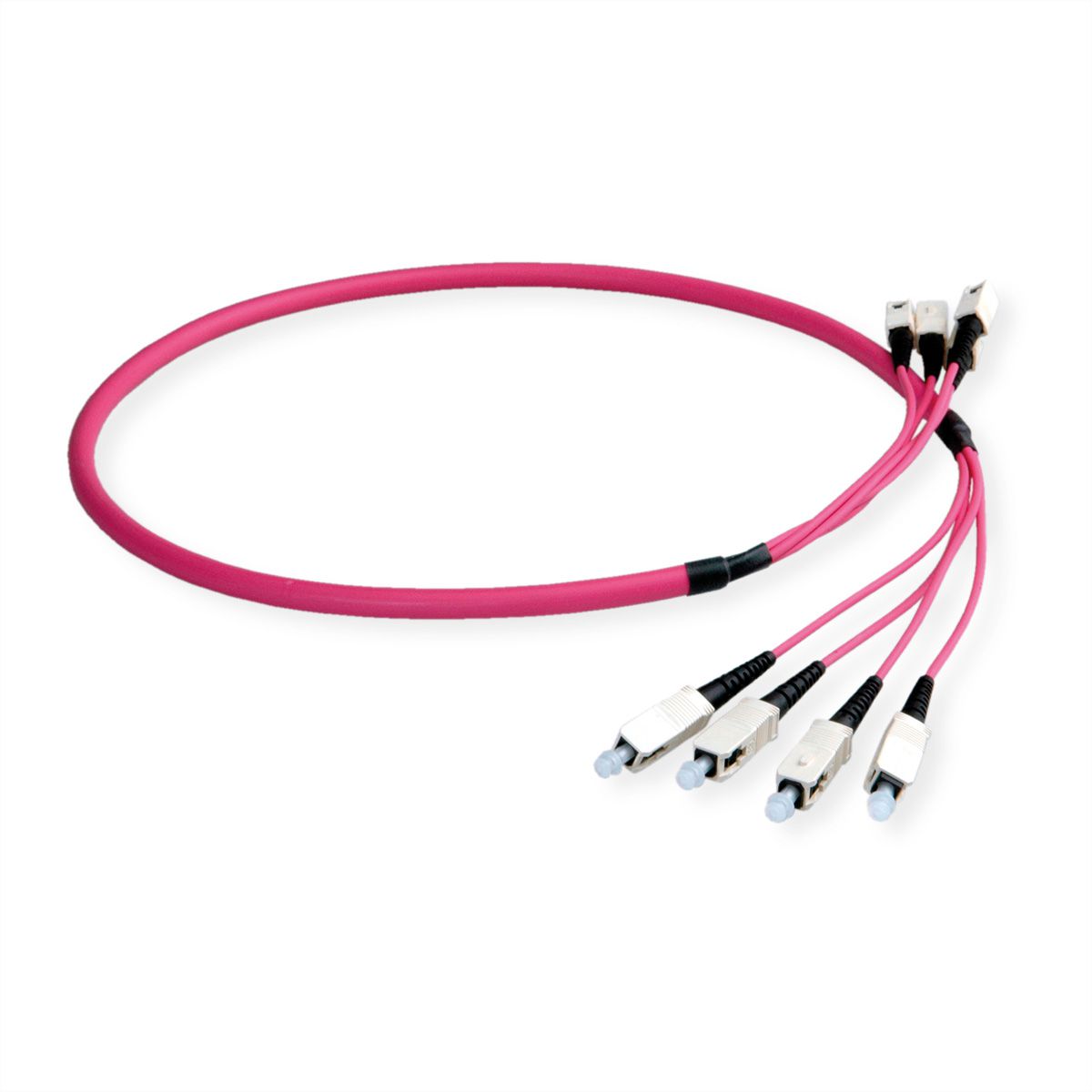 LEONI Câble Breakout 4G OM4, 4x LC/SC