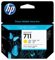 HP 711 pack de 3 cartouches d'encre DesignJet jaune, 29 ml