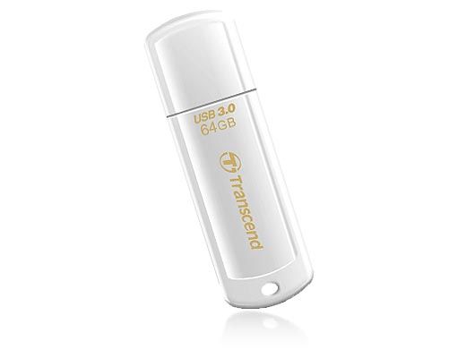 Transcend JetFlash 730 64GB USB 3.0 lecteur USB flash 64 Go USB Type-A 3.2 Gen 1 (3.1 Gen 1) Blanc