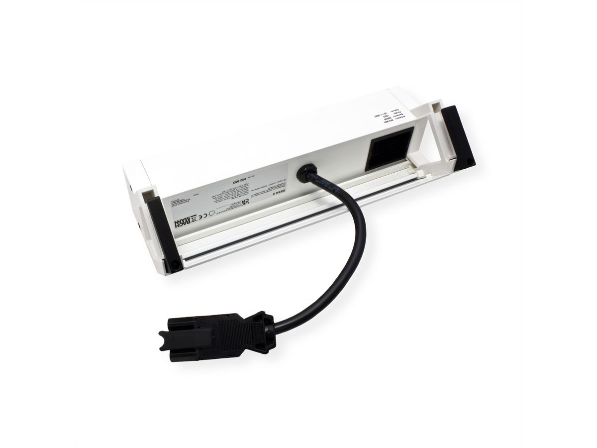 BACHMANN DESK2 2xUTE 1xUSB A/C 22W 1xCM 0,2m GST18 RAL9010