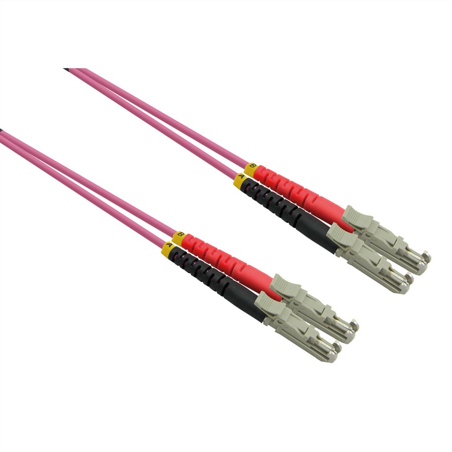 ROLINE Câble FO duplex 50/125µm OM4, LSH/LSH, LSOH, violet, 1 m
