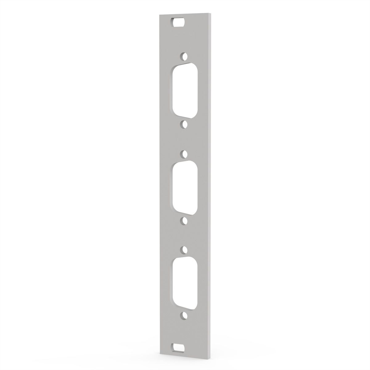 SCHROFF Face avant 19" avec découpe Sub-D, 1x9 broches, 3U, 4 F, 2,5 mm, Al, RAL 7035