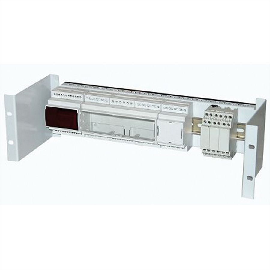 Support pour rail DIN 19" 3 UH zingué, argent