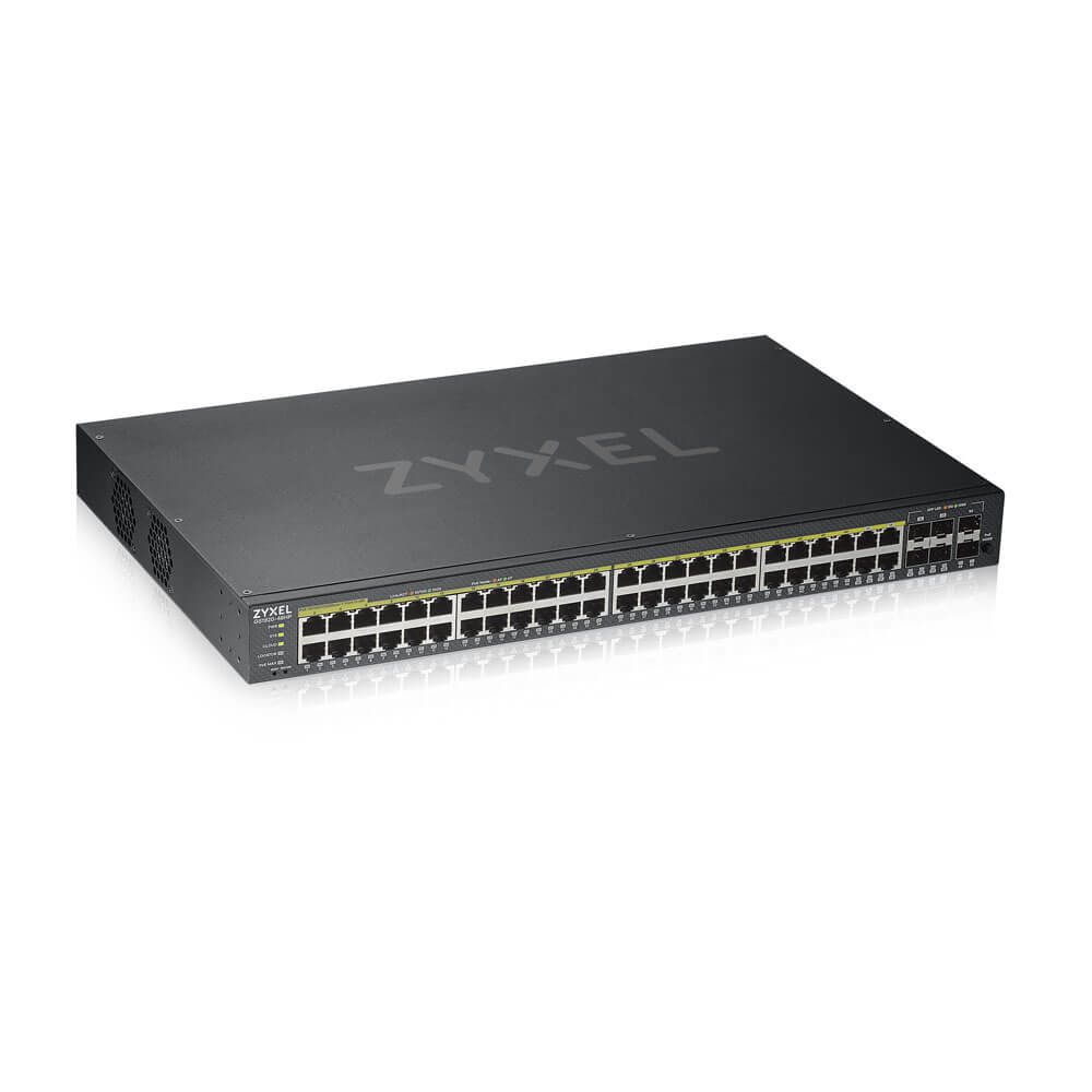Zyxel GS1920-48HPV2 Géré Gigabit Ethernet (10/100/1000) Noir Connexion Ethernet, supportant l'alimentation via ce port (PoE)