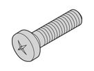 Vis à tête cylindrique de SCHROFF, Pozidrive, empreinte transversale M2.5x5, acier nickelé