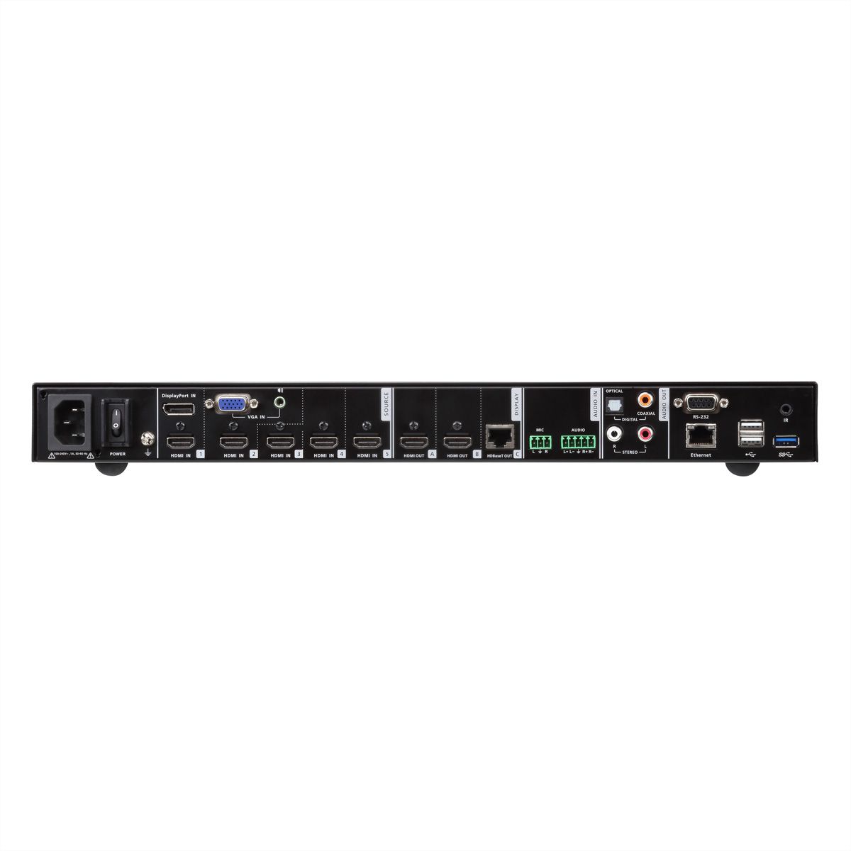 ATEN VP2730 7 x 3 Commutateur matriciel transparent de présentation avec ajusteur, diffusion, mélangeur audio et HDBaseT