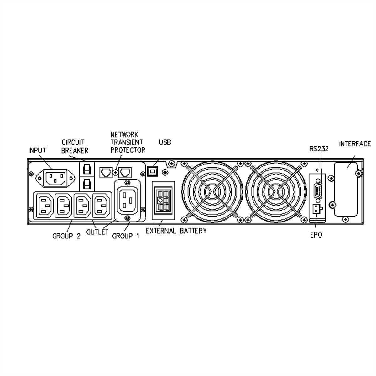 ROLINE ProSecure III 3000 RM2UH, noir