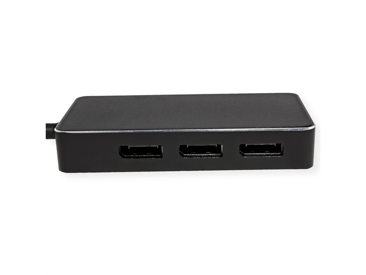 VALUE Adaptateur USB type C - 3x DP, Multi-Stream 4K