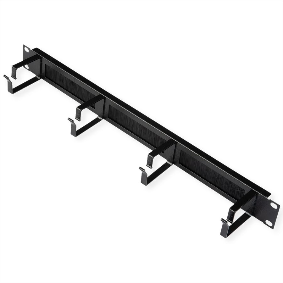 ROLINE 19" Passe-câbles 1U, Avec brosse 44x60mm noir