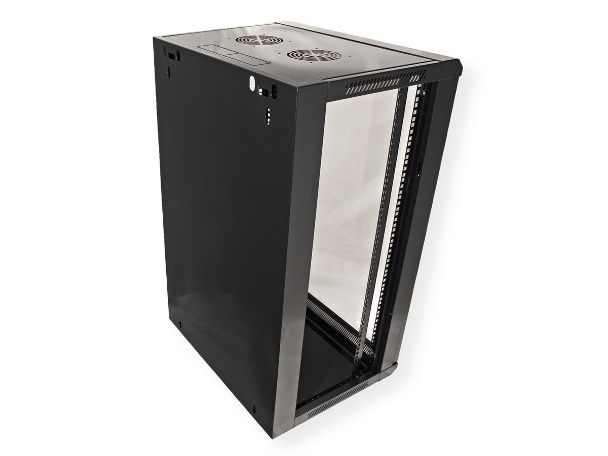 VALUE Armoire murale 18 UH (HxLxP) 910x570x450mm, noir