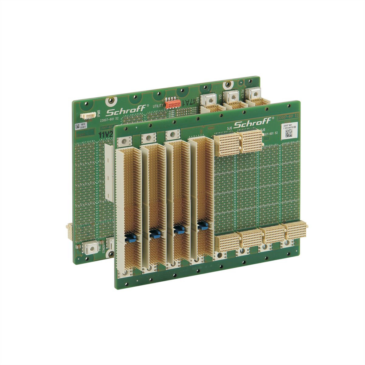 Carte-mère CPCI PlusIO SCHROFF, 3 U, 4 + 4 slots