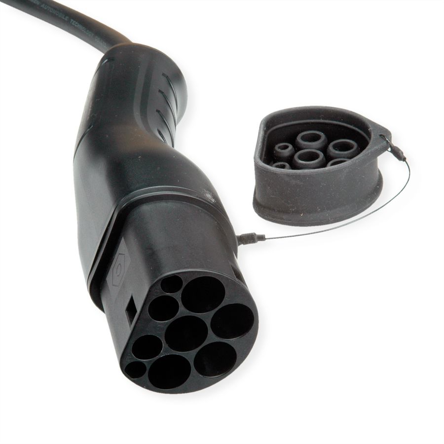 ROLINE Câble de recharge VE type2, 3-Phases, 480VAC (3P+N+E), 16 A, 11 kW, 7,5 m