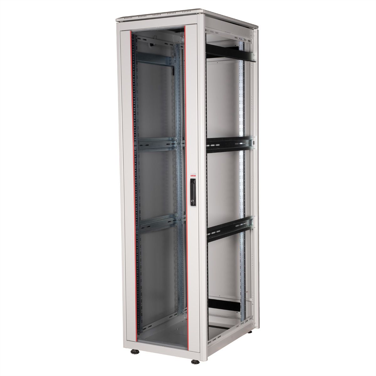 ROLINE 19" Baie réseau Pro 42U, 600x800 LxP Porte verre gris
