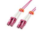 VALUE Câble FO 50/125µm OM4, LC/LC, connecteurs Low-Loss, violet, 7 m