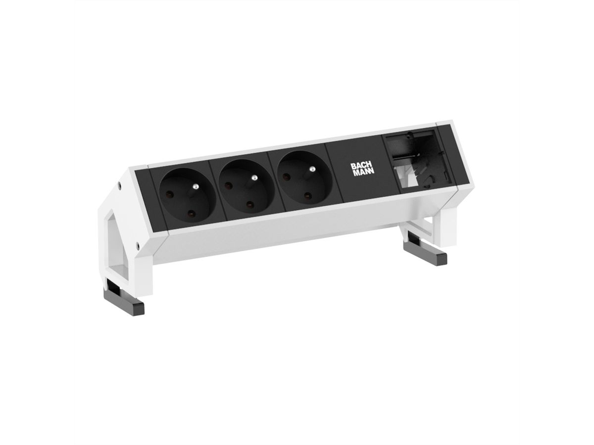 BACHMANN DESK2 3xUTE 1xCM 0,2m GST18 RAL9010