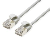 ROLINE Cordon DataCenter U/FTP Cat.6A (Classe EA), LSOH, slim, gris, 2 m
