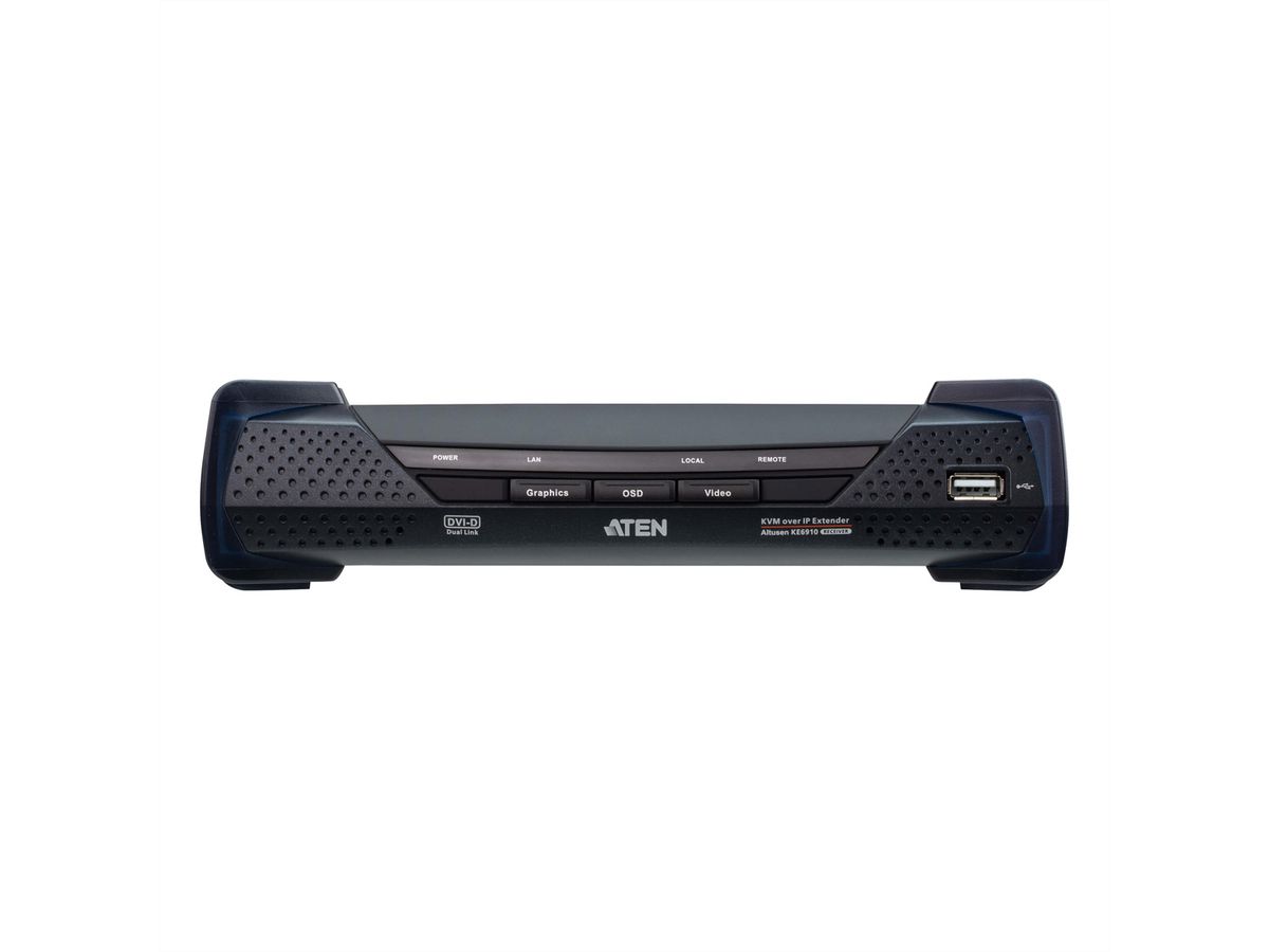 ATEN KE6910R Système d'extension KVM 2K DVI-D Dual Link sur IP, récepteur