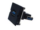 BACHMANN Cadre 1xUSB 3.0, Sortie sur côté à 90°