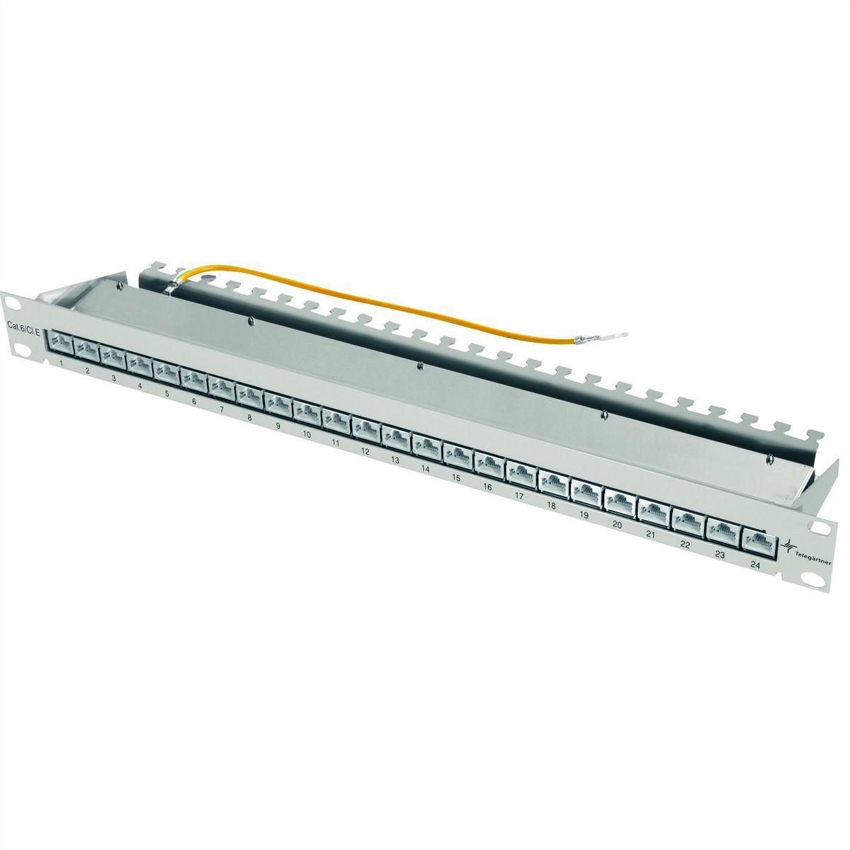 TELEGÄRTNER Panneau de brassage blindé 19", 1U, RAL 7035, MPP24-HS K Classe EA 500
